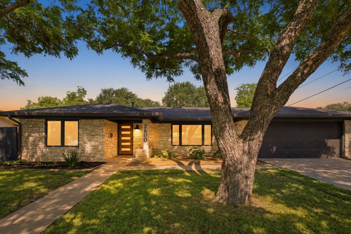 Virtual twilight photo enhancement for an Austin real estate listing