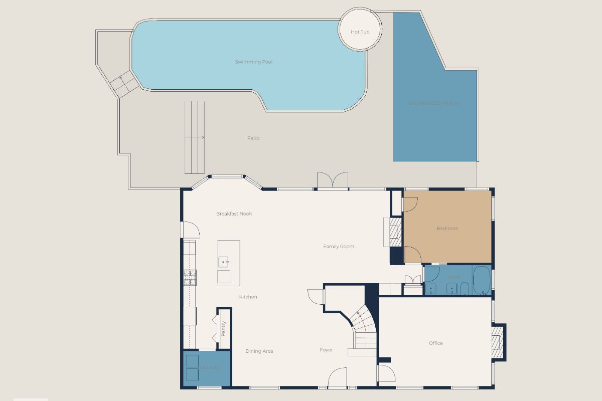 Enhanced real estate floor plan for an Austin listing